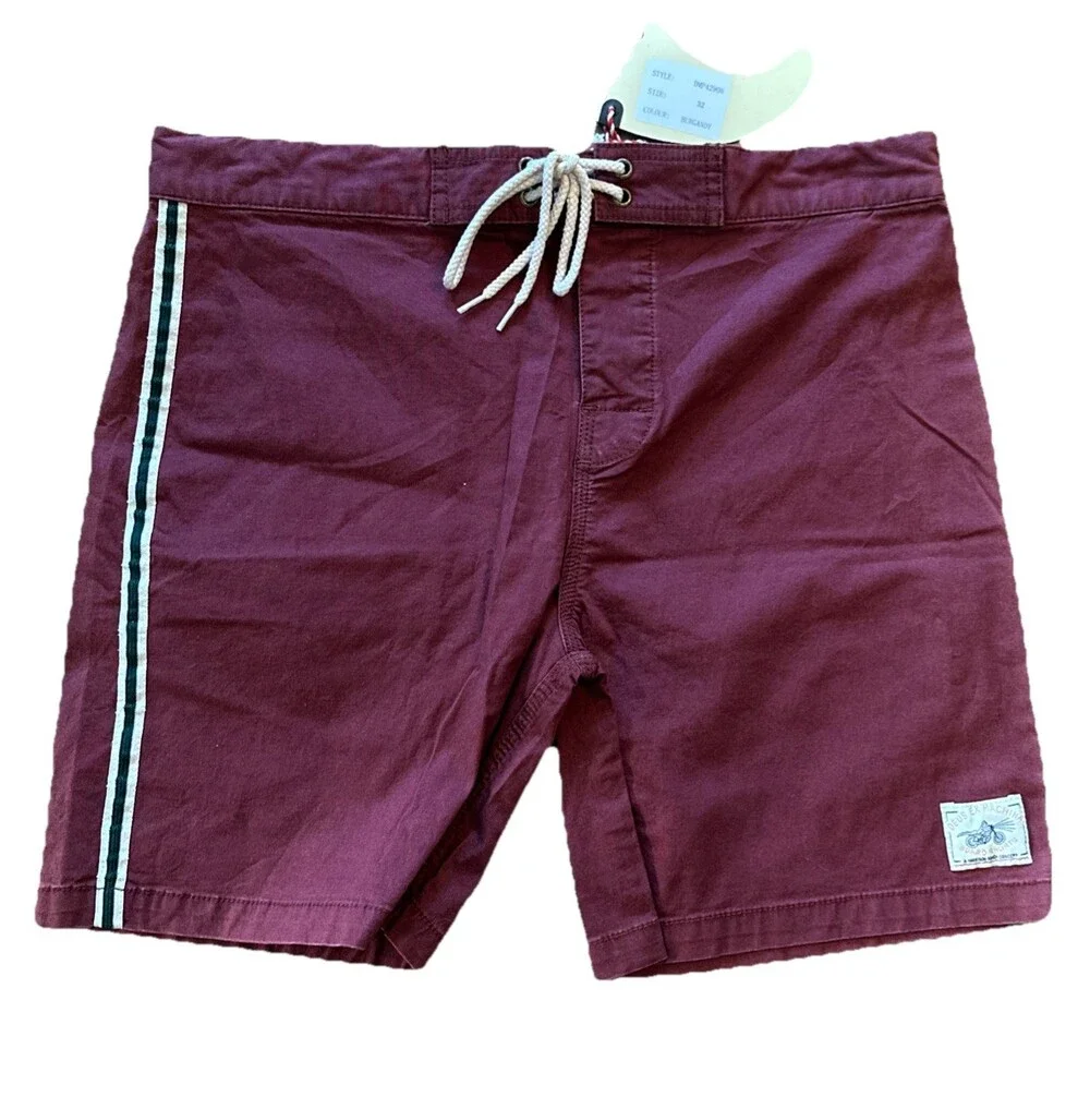 Deus Ex Machina Board Shorts – Red Burgandy – Size 32 – New With Tags